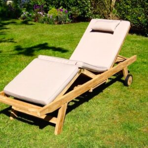 Deluxe Luxury Wooden Sun Loungers