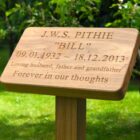 engraved-oak-burial-marker-makemesomethingspecial.co.uk