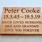 engraved-oak-memorial-plaque-makemesomethingspecial.com