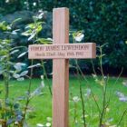 engraved-wooden-memorial-cross-makemesomethingspecial.com