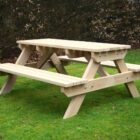 hand-crafted-wooden-picnic-table-makemesomethingspecial.com