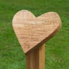 engraved-oak-heart-shaped-green-burial-marker