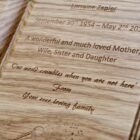 personalised-oak-book-shaped-memorial-marker-makemesomethingspecial.com