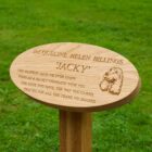 personalised-oak-oval-grave-marker